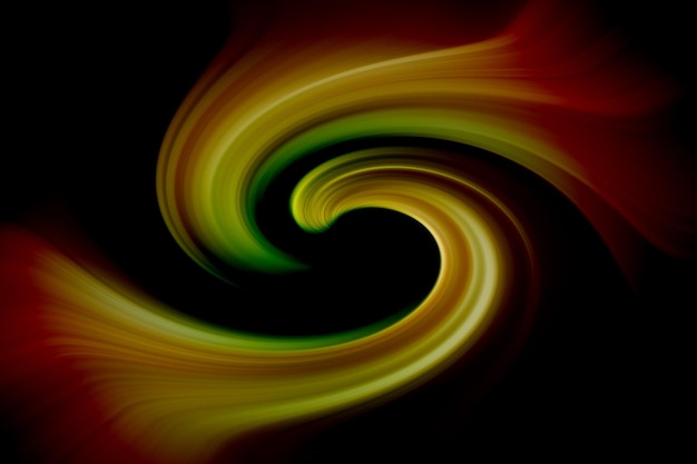 A black background with a colorful swirl in the center.