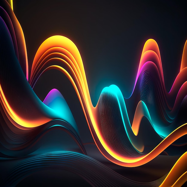 A black background with a colorful swirly design.