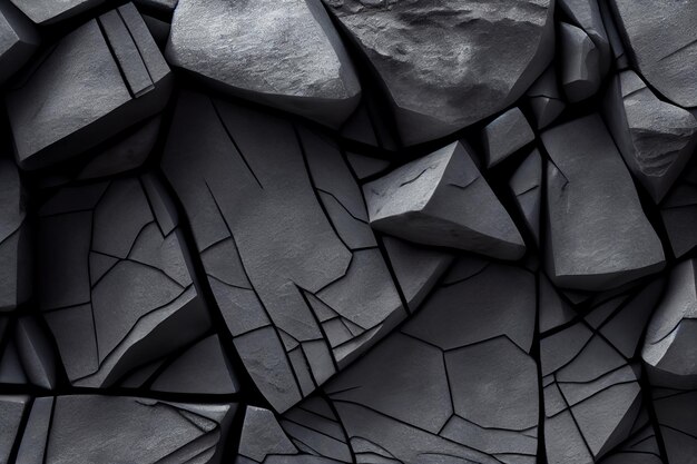 A black background with a cracked rock.