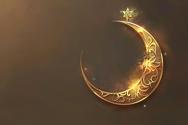 A black background with a crescent moon and a crescent moon with the words ramadan kareem