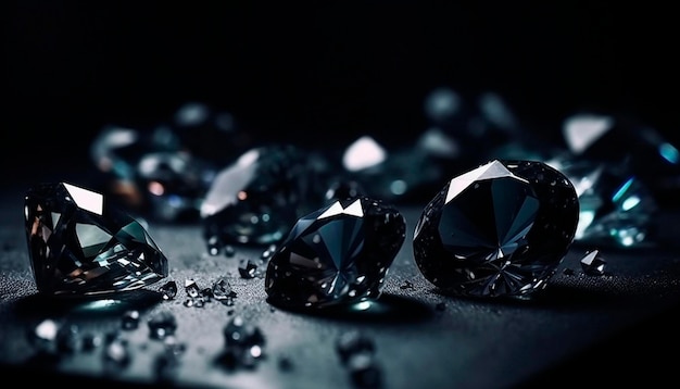 A black background with diamonds on it