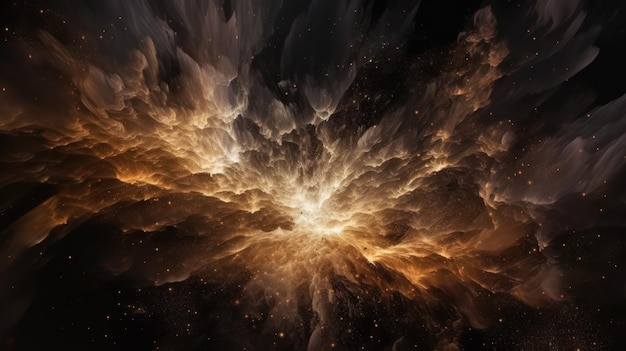 A black background with a explosion and a starburst in the center.