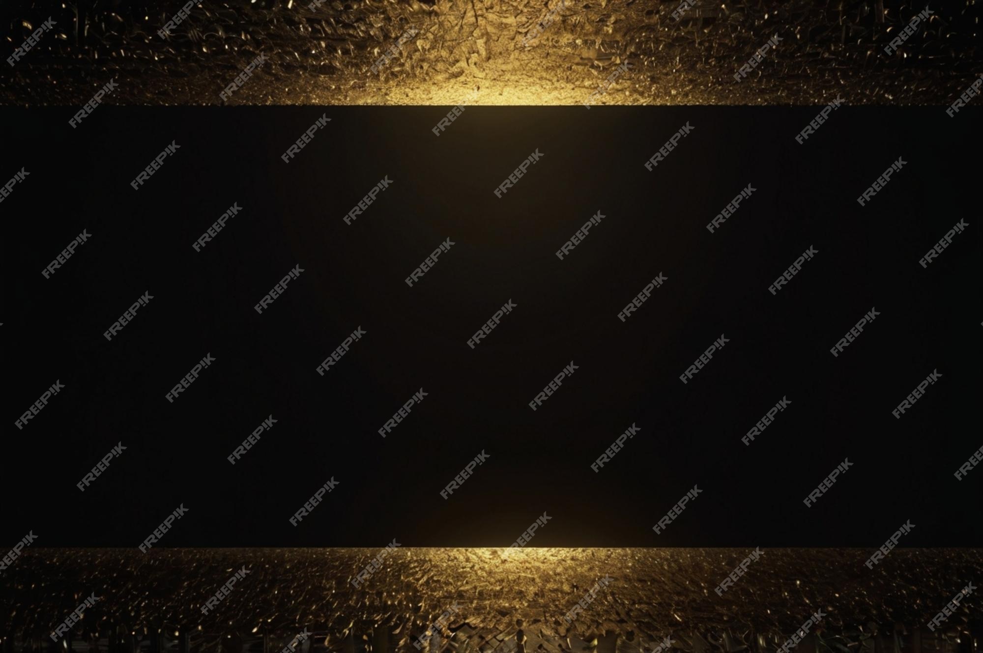 A black background with a gold border and a black background | Premium
