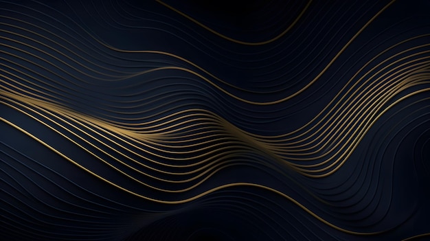 A black background with a gold colored line