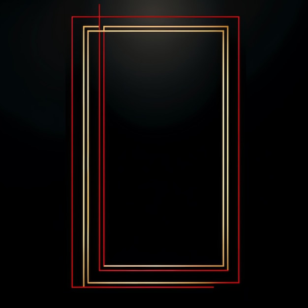 a black background with a gold frame on it