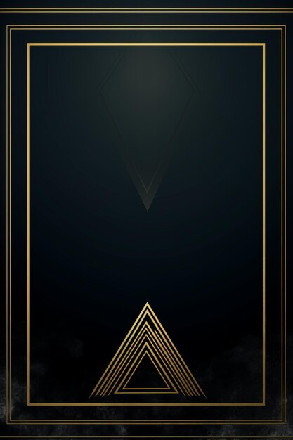 A black background with a gold triangle on it