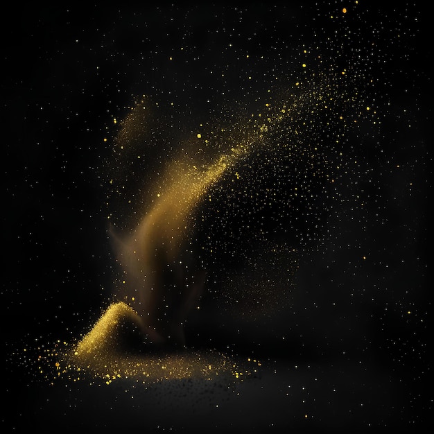 Black background with golden dust