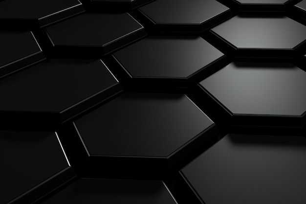 Black background with hexagonal shapes