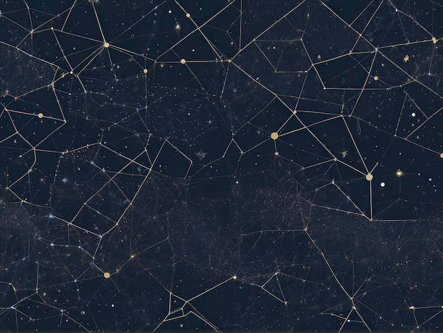 a black background with a lot of stars and constellations in the sky