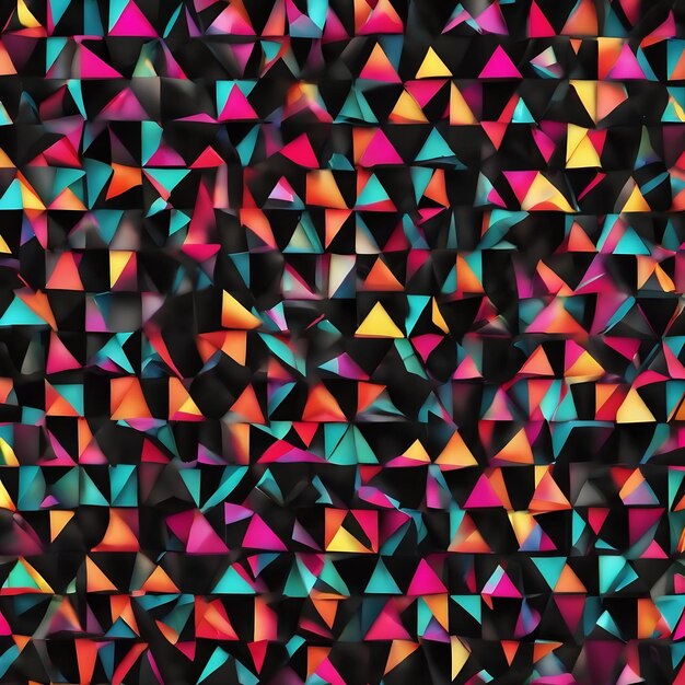 A black background with a pattern of triangles and a diamond