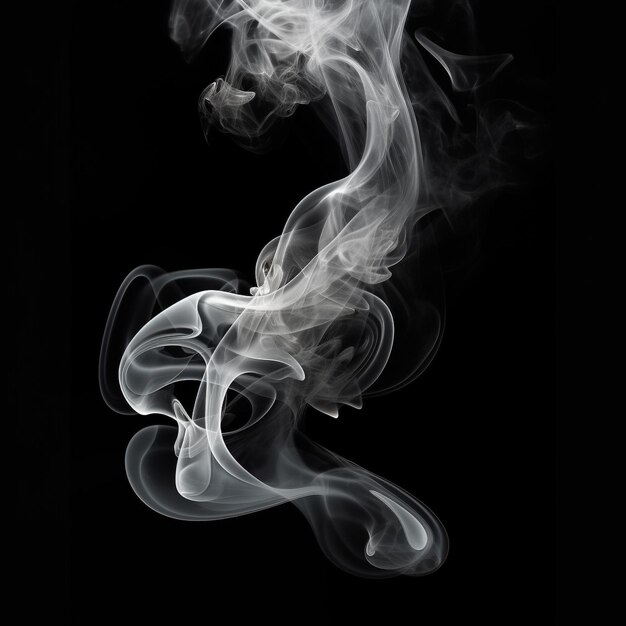 a black background with a picture of smoke in the middle.