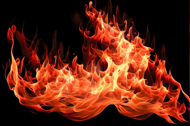 A black background with a red fire and the words " fire " on it.