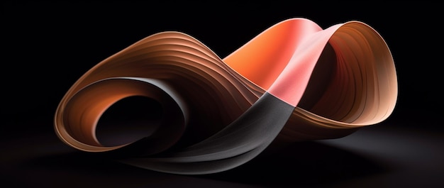 A black background with a red and orange swirl in the middle.