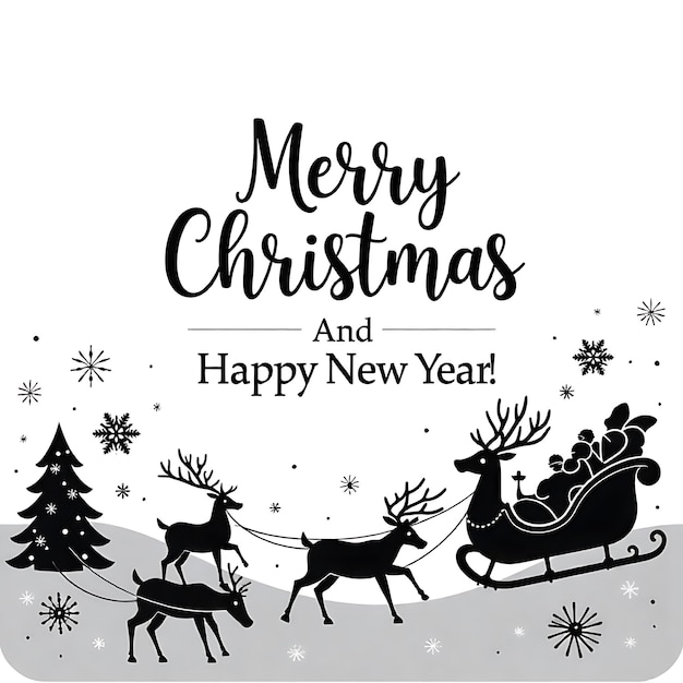 black background with reindeer 1