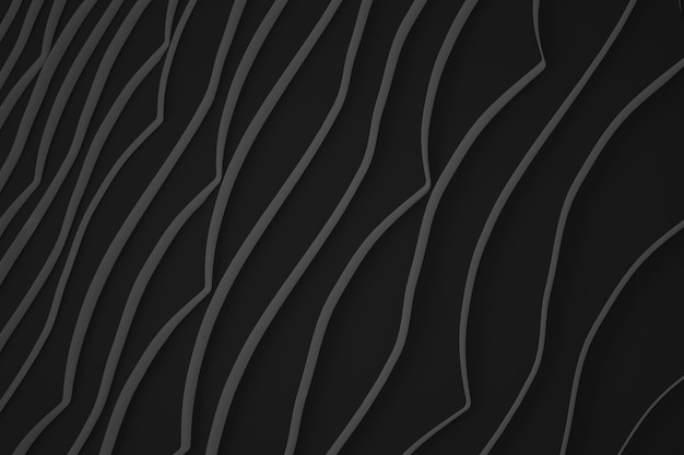 Black background with shapes wavy