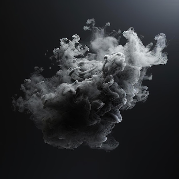 a black background with smoke and a black background with a white line of smoke