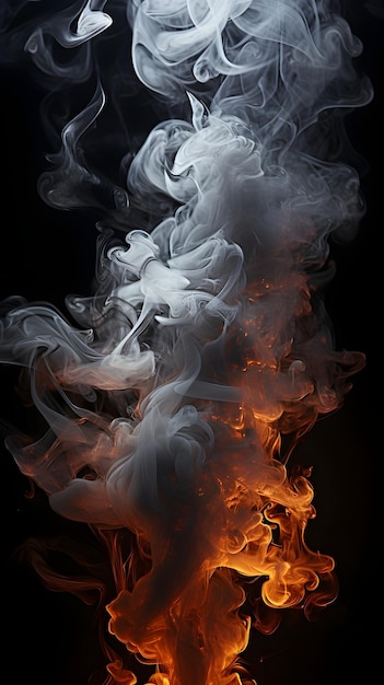 Black background with smoke wallpaper for phone