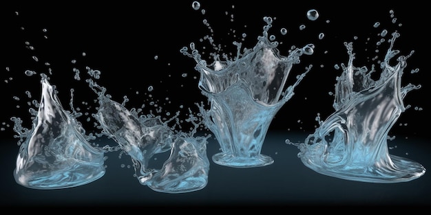 A black background with water droplets and the words " water " on it.