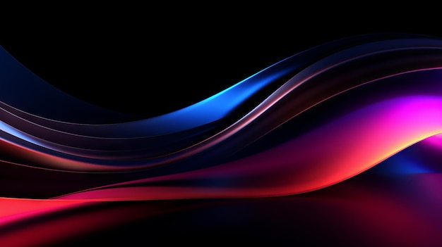 Black background with wavy gradient colors