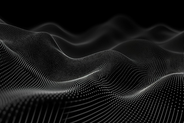 Black background with wavy lines ar c