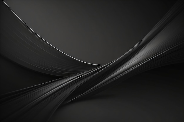 A black background with wavy pattern abstract wallpaper for desktop generative ai