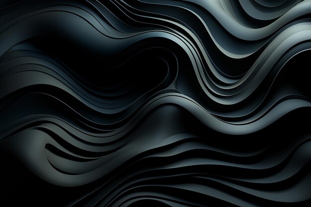 black background with wavy shapes