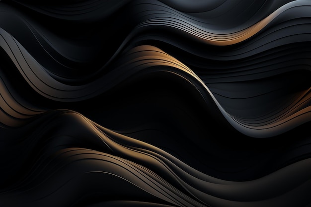 black background with wavy shapes