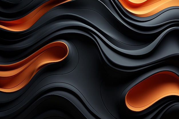 black background with wavy shapes