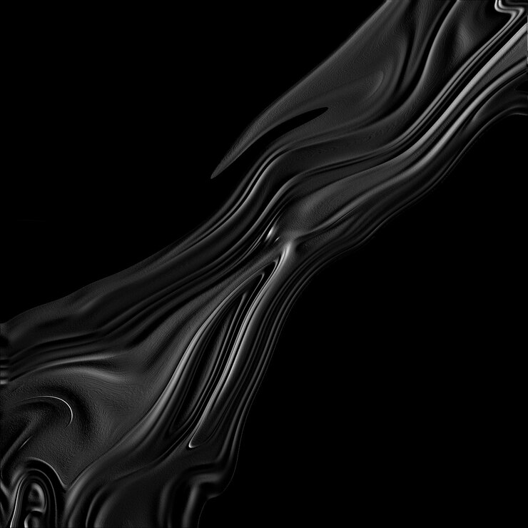 Photo a black background with the white and black color of the liquid