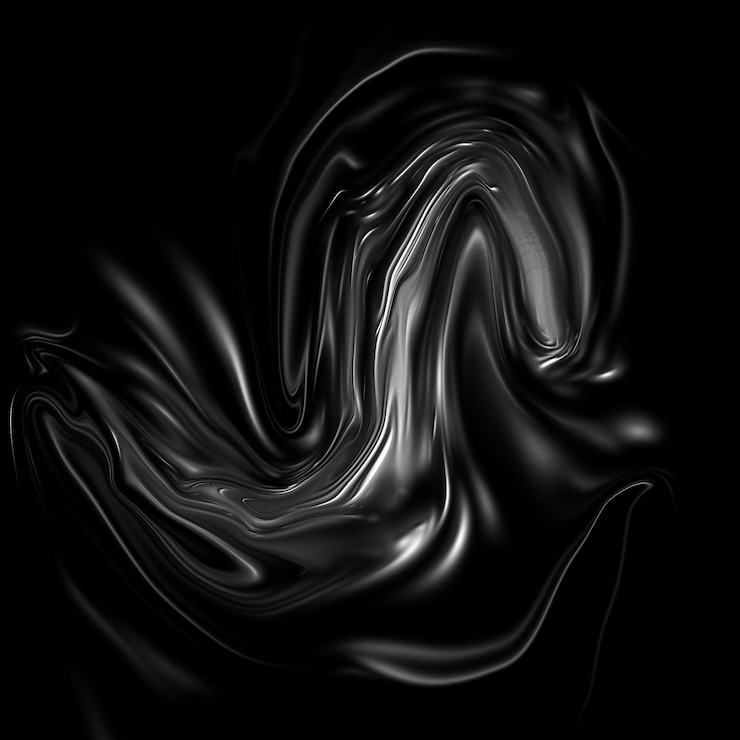 Photo a black background with a white and black swirl