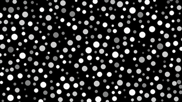 Black background with white and gray dots generative ai