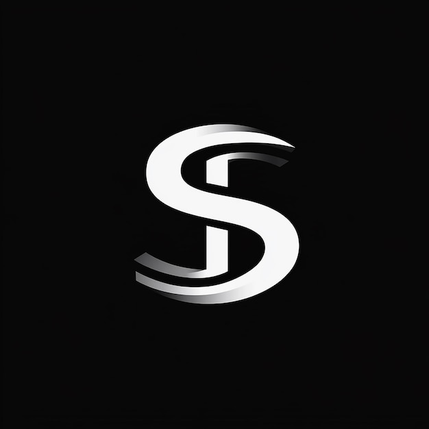 黑色背景上有白色字母 s