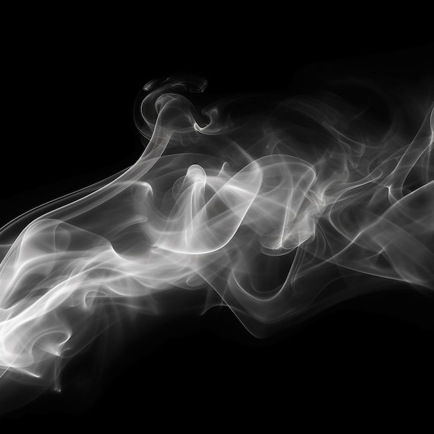 a black background with a white line of smoke