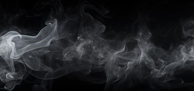 a black background with white smoke in the middle