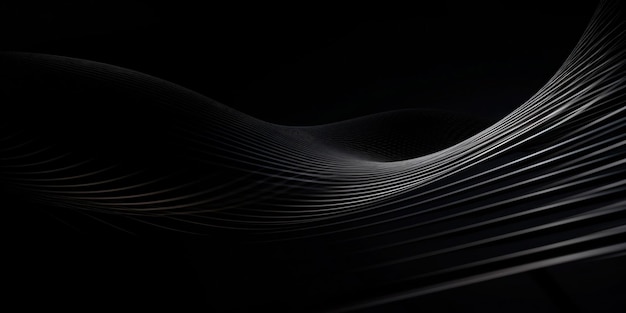 A black background with a white wave in the middle