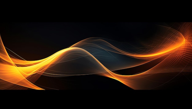 A black background with a yellow and orange flame design