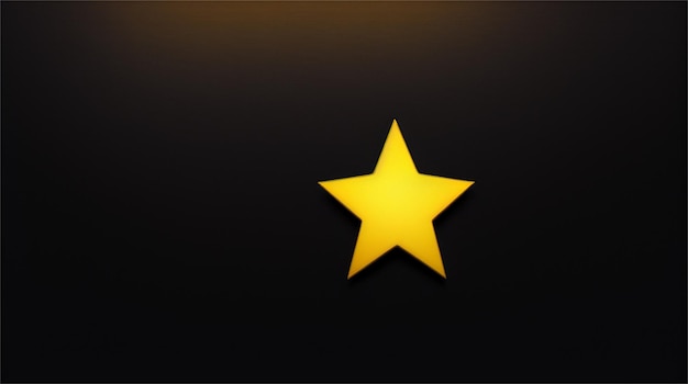 A black background with a yellow star on it