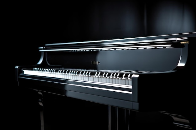 Black backgrounds for piano and piano keyboard