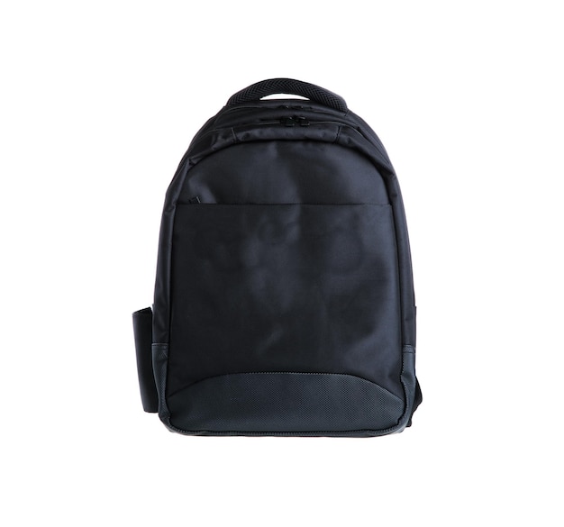 Black Backpack isolated on white background