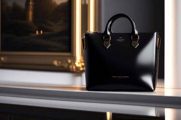 A black bag from the brand louis vuitton.