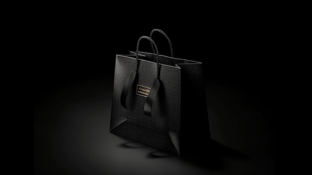 a black bag with the word " g " on it