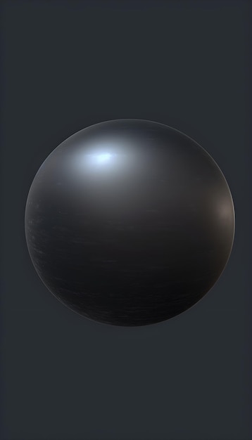 A black ball with a silver ball on it