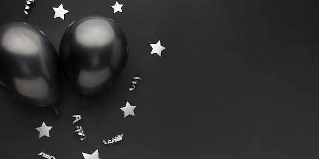 Black balloons for party