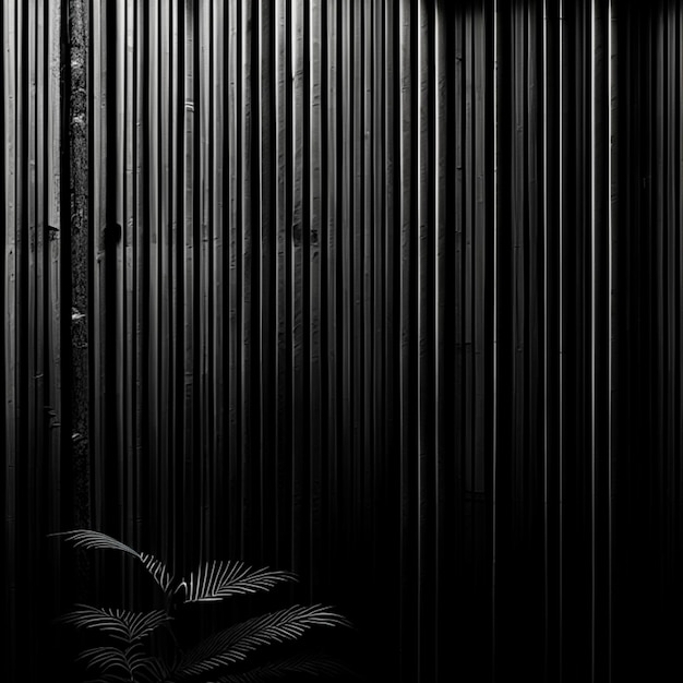 Black bamboo wooden wall background