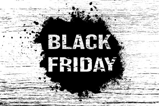 Black banner on a white background with stains. Black Friday. holiday sale. High quality photo