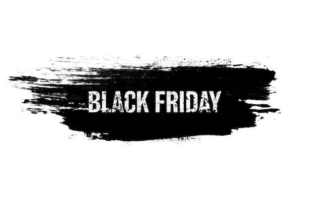 Photo black banner with inscription is isolated on a white background. black friday. seasonal sales. high quality photo