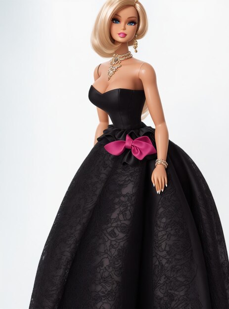 Photo black barbie girl dress