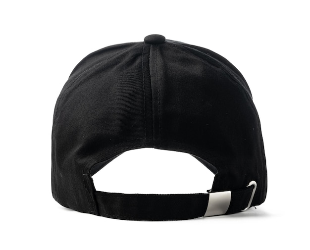 Photo black baseball cap on white background