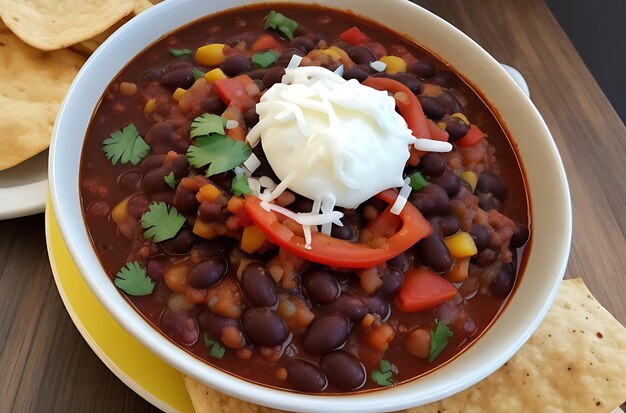 Photo black bean chili