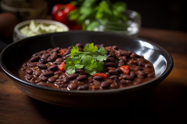 Black Beans dinner Recipe Food Photography